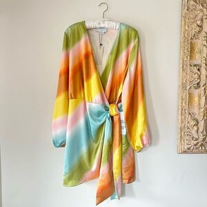 NFD - Ombré Mini Wrap Dress